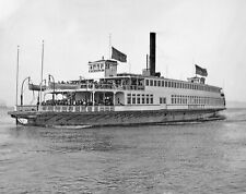 ANTIQUE GLASS PLATE PHOTO NEGATIVE - 1900's IMAGE OF THE STEAM FERRY BERKELEY picture