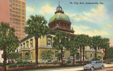Postcard FL Jacksonville Florida City Hall Posted 1940s Linen Vintage PC H7313 picture