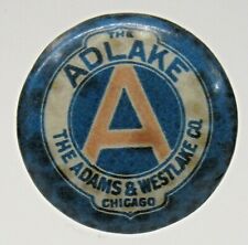 c.1896 THE ADLAKE ADAMS & WESTLAKE CO Bicycles advertising lapel stud cycling tz picture