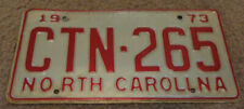 1973 North Carolina license plate CTN 265 picture