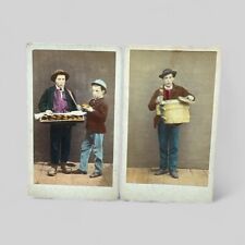 (2) Carlo Ponti Antique Photograph CDV Hand-Tinted From Italy 1870’s picture
