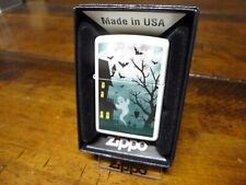 SPOOKY HALLOWEEN HAUNTED HOUSE GHOST BATS ZIPPO LIGHTER MINT IN BOX 2023 picture