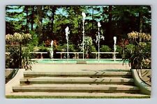 Mansfield OH-Ohio, Fountain & Gardens At Kingwood Center, Vintage Postcard picture