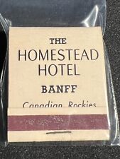 VINTAGE MATCHBOOK - THE HOMESTEAD HOTEL - BANFF - CANADIAN ROCKIES - UNSTRUCK picture
