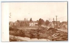 1913 House Wreckage View Flood Disaster Middletown Ohio OH RPPC Photo Postcard picture