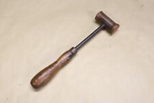 Vintage Solid Brass Hammer Mallot Wood Handle picture