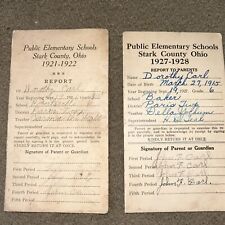 Stark County Ohio Elementary School Report Cards  1920-1921   1927-1928 picture
