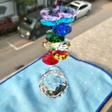 2PC Fengshui Faceted Prism Rainbow Crystal Pendant Suncatcher Chandelier Hanging picture