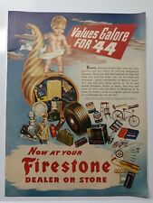 1944 Firestone Dealer or Store Vintage Print Ad Values Galore for 