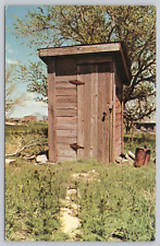 The Relief Station Prairie Privy Logan County Kansas Vintage Chrome Postcard picture