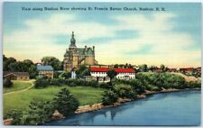 Nashua River - St. Francis Xavier Church - New Hampshire, USA, North America picture