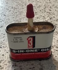 3-IN-ONE Oil Can Made In USA  1 FL OZ Boyle Midway EMPTY Metal Tin Vintage picture
