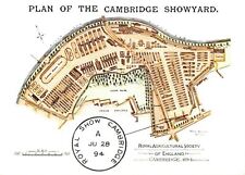 Postcard 1984, Plan of Cambridge Showyard, 1894 Royal Agricultural Show BR5 picture