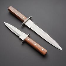 Handmade Stainless Steel Knife 2pcs For Hunting And Camping With Free Leather picture