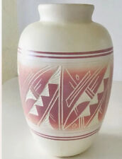 Vintage Hozoni Pottery Navajo Vase Handpainted Hand Etched by Artist 10” picture