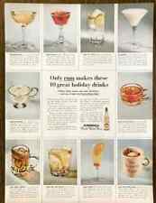 1953 Carioca Puerto Rican Rum PRINT AD 10 Great Holiday Drinks picture
