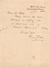 Sir Philip Gibbs WWI Field Reporter Journalist Autograph Signed London Letter 19 picture