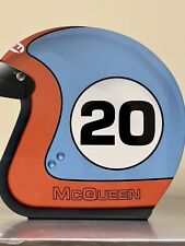 steve mcqueen RACING open face Helmet Style Sign lemans daytona f1 picture