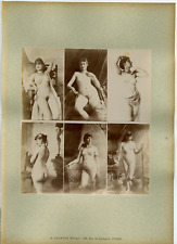 Calavas, France, Paris, Nude Vintage Albumen Printsnapshot 6 Photos 6 x 10cm s picture