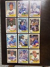 12 Signed 1981 MLB Fleer Baseball Cards, including George Foster, Joe Charoneau picture