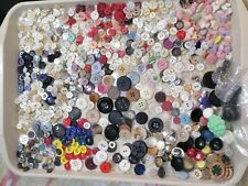 HUGE MIXED LOT VINTAGE BUTTONS WOOD METAL PLASTIC MOP 388g picture