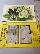 Vintage Meyercord Swans Lily Pads Large Decal #302-A picture
