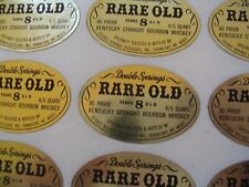 NINE VINTAGE DOUBLE SPRINGS RARE OLD Large distillery decanter labels picture