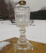 1840s BOSTON & SANDWICH GLASS WHALE OIL LAMP VERY NICE picture