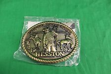 1982 HESSTON NFR (National Finals Rodeo) Western Belt Buckle NOS NEW picture