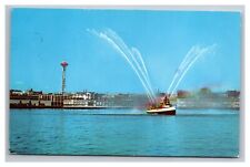 Postcard Seattle Washington Puget Sound Fire Department Boat picture