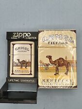 1998 Camel State Kentucky Cream Matte Zippo Lighter NEW & Collectible Pack Empty picture