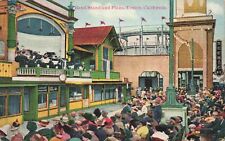 c1909 Venice California Scenic Railway Coaster Entrance Band Stand CA Postcard picture