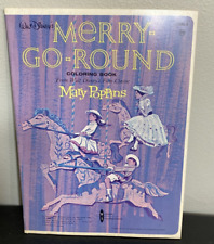 1964 merry go round Mary Poppins coloring book vintage picture
