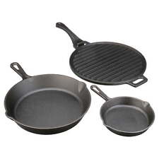 4-Piece Cast Iron Skillet Set with Handles and Griddle picture