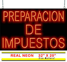 Spanish Tax Preparation Preparacion De Impuestos Neon Sign | Jantec | 32