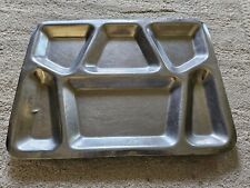 Prison Cafeteria Mess Military  Hall Sectional Serving Tray Stainless Steel picture