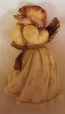 Small Angel In Yellow Dress Playing A Flute  Made In Italy picture