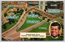 Postcard TX Dallas Assassination Scene President John F. Kennedy picture