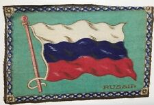 Vintage RUSSIA Felt Flag Tobacco Flannel Antique Cigarette Cigar Premium FLG12 picture
