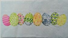 TWO Individual Paper Guest Decoupage Napkins - Easter Eggs Decorated 1219 picture