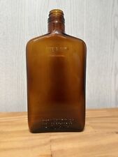 Vintage Amber Glass Bottle 1 pint 