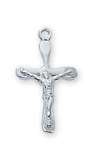 Sterling Silver Crucifix Size 10/16in Features 16in Long Chain picture