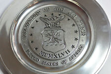 NEW USAF PEWTER PLATE BY WILTON AIR FORCE LOGO 11