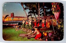 Hawaii HI-Hawaii, Kona Inn, Sunset Entertainment, Advertising Vintage Postcard picture
