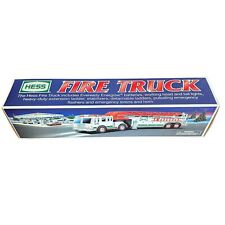 2000 Hess Toy Fire Truck NWT Lights & Sound in Original Box White & Green picture