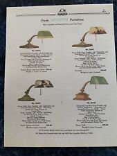 Vintage 1930’s Faries Verdelite Brass Desk Piano Lamps Advertising  Sign/Ad picture