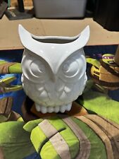 White Owl Vase 9in Glossy Finish 6