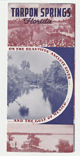 c1940s~Tarpon Springs Florida  FL~Anclote River~ Pinellas~Vtg Souvenir Brochure picture