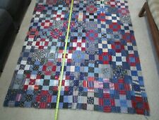 Antique Quilt top 1800's hand sewn 63
