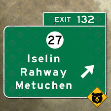 New Jersey parkway exit 132 Iselin Rahway Metuchen road sign Garden 12x10 picture
